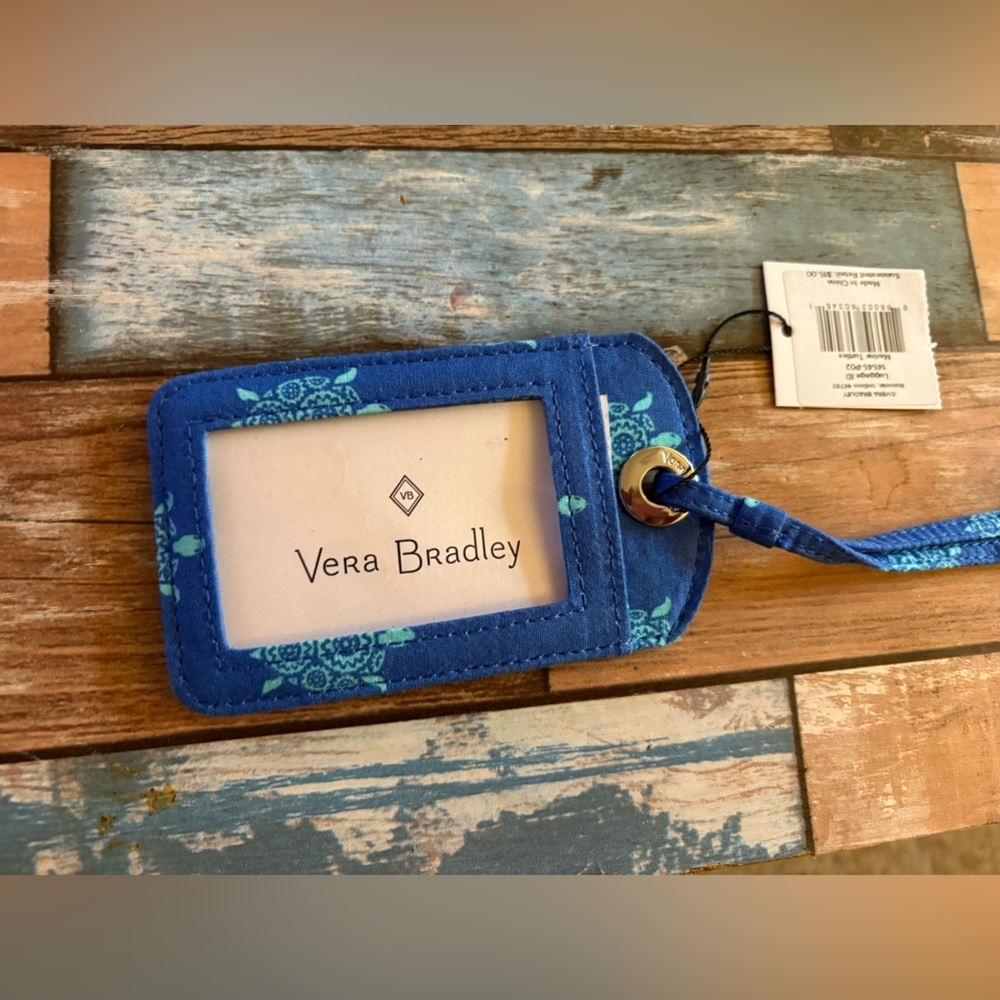 Vera Bradley Blue Patterned Luggage Tag
